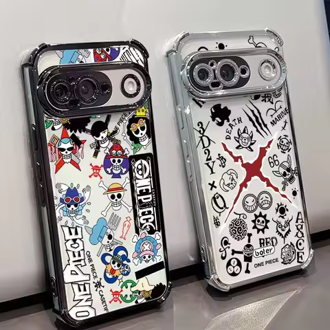 Cute O-ne P-ieceS Phone Case For Google Pixel 10A 9A 9 8A 8 7A 7 Pro XL Plating Drop-proof Transpare