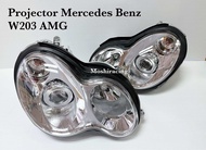 📌พิเศษราคา1คู่ ไฟหน้า ไฟหน้าแต่ง MERCIDES BENZ W203 ทรง AMG(ถ่ายจากสินค้าจริง)