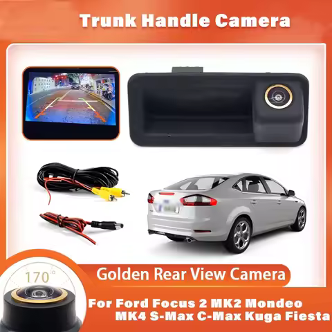 Trunk Handle Camera Car Rear View Camera.170° Wide View for F-ord Mondeo MK4 for galaxy MK2 Fiesta M