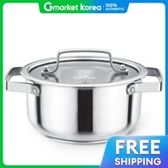 Queen Sense | หมอสเตนเลส 3 ชน 24 ซม. แบบสองห / หมอสำหรบเตาแมเหลกไฟฟา