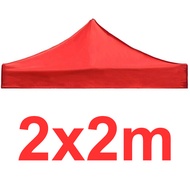 【Dikirim dlm 24jam】 Atap Tenda Lipat 2x2/3x3 Cover Tenda Lipat Bahan Polyester 420D -Biru dan Merah (Hanya Terpal Atap Saja Dan Tidak Termasuk Besi Tenda)