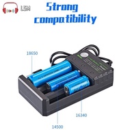 LSM 18650 Lithium Battery Charger Three Slots USB Charger Rechargeable Battery Independent Charging
