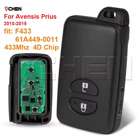 Smart Key Fob For Toyota Avensis Prius 2010-2015 433MHZ 4D Chip 61A449-0011 F433 B74EA B75EA Proximi