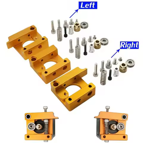 3D Printer Parts MK8 Extruder Aluminum Alloy Block DIY Kit Right Left Extruder Hand For 1.75mm Filam