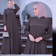 gamis crinkle airflow aplikasi Swaroski terbaru tamara dress baju gamis crinkle polosaplikasi swarov