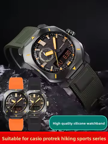 Suitable for Casio PROTREK Series Mountaineering Silicone Watch with PRW-6900Y/PRW-6800 Men 23mm