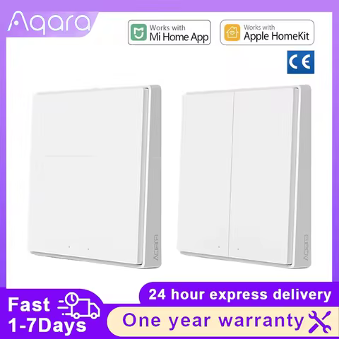 Aqara Wall Switch D1 Zigbee Smart Wireless Light Button Remote Control Compatible with Mijia App Hom