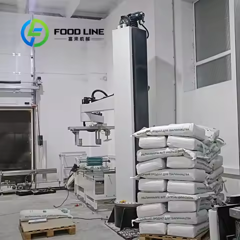 Column Palletizer Machine 10kg 15kg 20kg 25kg 50kg Cement Bag Carton Barrel Bucket Palletizing Robot