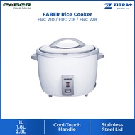 FABER 1.0L/1.8L/2.8L Rice Cooker FRC 210/FRC 218/FRC228 | Cool-Touch Handle | Stainless Steel Lid | 