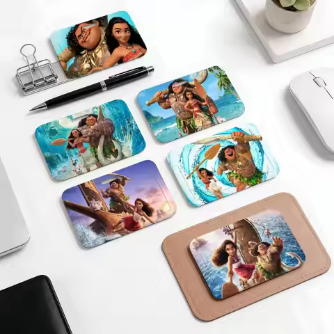 cute cartoon movie art m-moana 2 dn ID Credit Card Badge Holder Business Pass Hang Rope Keychain Cre