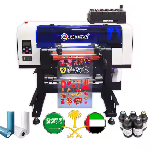 Easy to Operate 12 Inches A3 30cm 30 cm UV DTF Roll to Roll Printer UV Clear Stickers Printer A3 UV 