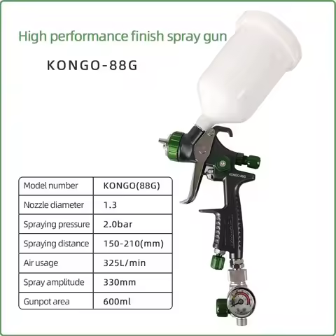 Japanese RPKINKI Power KONGO-88G Spray Gun Car Paint Top Paint Spray 1.3mm Nozzle Pneumatic Pot Pain
