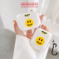 Drew house transparent plastic Airpod 3 Case Thick airpod 1 2 3 pro 2 Case with hanger
