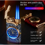 Lighter double flame windproof gas butane gas