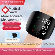 AIQUE Rechargeable Wrist Blood Pressure Monitor, Voice Broadcast, LED Display, Portable BP Machine