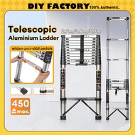 Tangga Lipat Heavy Duty Foldable Ladder Aluminium Telescopic Ladder Single Sided  Carbon Steel 竹节伸缩梯