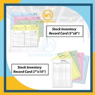 Stock Card / Inventory Card / Kad Stok - 5“x8" / 7"x10"