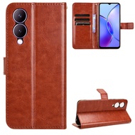 Vivo Y17S Case Flip PU Leather Wallet Back Cover Vivo Y17S VivoY17S Phone Casing