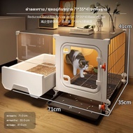 วิลล่าสำหรับแมวอเนกประสงค์ คอนโดแมวแบบ 2 ชั้น หรือ 3 ห้องแยก บ้านแมวในร่มประหยัดพื้นที่ พร้อมกล่องถ่