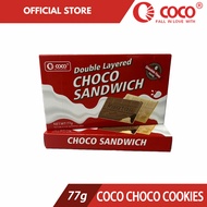 COCO Double Layered Choco Sandwich Chocolate cookies 77g/box chocolate snacks