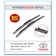 Hybrid Silicon Wiper - Toyota Lexus Oem NX200T SIZE-17''+26''