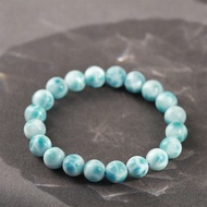 孤品多米尼加畢業級純天然海紋石拉利瑪水晶手串12.3mm