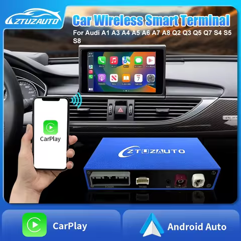 Wireless CarPlay Android Auto Interface for Audi A3 A4 A5 A6 A7 A8 Q2 Q3 Q5 Q7, with Mirror Link Air
