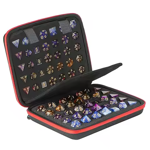 Hard Carrying Case For RPG Board Games Dice Package EVA 70 Hole Dice Bag With Partition For Portable