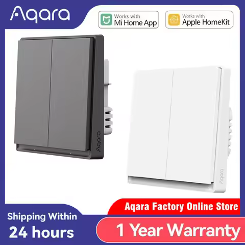 Original Aqara Smart Wall Switch E1 ZigBee 3.0 Wireless Light Button No With Neutral Fire Wire For X