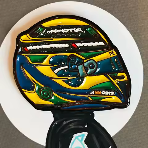 Lewis Hamilton Brazil GP 2023 Helmet enamel pin