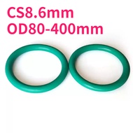 CS8.6mm OD80-400mm Green O-ring gasket sealing ring fluorine rubber, high temperature resistance, oi
