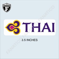 FANATICO THAI International Airline First Class Ticket Vinyl Sticker Travel Suitcase