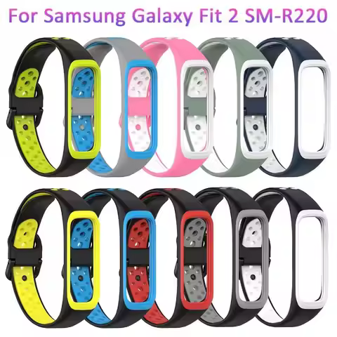 Soft Silicone Watch Straps for Samsung Galaxy Fit 2 SM-R220 Sports Replacement Watchband Bracelet fo