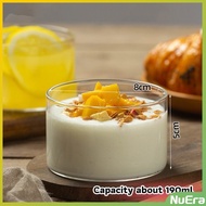 NuEra 190ml Clear Glass Bowl High Temperature Resistant Yogurt Pudding Glass Cup Fruit Salad Bowls