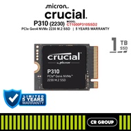 Crucial P310 PCIe Gen4 NVMe 2230 M.2 SSD - 1TB/2TB (5Yrs Crucial Warranty)