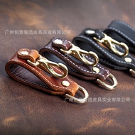 AT-🌞Popular First Layer Cowhide Waist Hanging Belt Keychain Car Keychain Tactical Buckle Mountaineering Rock Climbing Mu