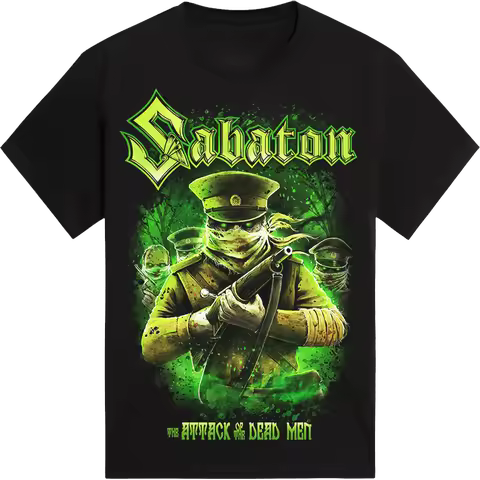 Attack of The Dead Men T-shirt Sabaton Swiss Classic Band Print Women Men Short Sleeve Casual Cotton