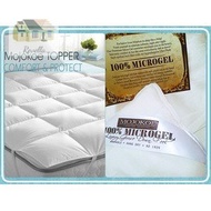 Revella HOTEL BED MATTRESS TOPPER/COVER -Size QUEEN | 100% MICROGEL