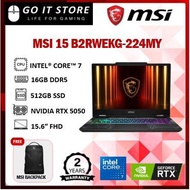 MSI Cyborg 15 B2RWEKG-224 / B2RWEKG-225MY 15.6'' FHD Gaming Laptop ( NVIDIA GeForce RTX 5050, Core 7