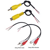 Car connector Rca Female / Male Audio Cable 1way 2way adapter Av Single Video plug Stereo extension 
