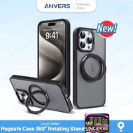 Anvers 360° Rotatable Kickstand Magnetic Case for iPhone 16/15 Pro Max/Plus/Pro Shockproof Slim