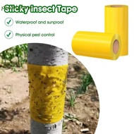 PIXELGLOW Insect Proof Tape, Double-sided 5/10M Outdoor Insect Trap, Prevents Insects Yellow Strong 