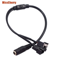[MissCherry] DC 5521 to 4Pin PWM 4 Pin 2 Way Computer PC Router Fan Power Adapter Cable 12V