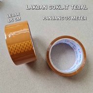 LAKBAN COKLAT TEBAL 35METERX4.5CM LEM DAN ALAT PEREKAT MURAH
