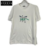 Dior x Shawn Stussy 白色 Logo T 卹，XL 尺寸 [二手]