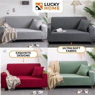 🇸🇬LuckyHome🔥Sofa Covers 1/2/3/4 Seater Sofa Cover Protector L Shape Sofa Stretch Velvet Sofa Cover