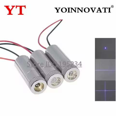 405nm Blue Violet Laser Module Dot Laser Cross Laser Line LaserHead Laser 10mW Adjustable Focus12MM3