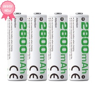 Yonii ถ่านชาร์จ AA/AAA ถ่าน aa2800mAh ถ่าน aaa1100mAh แบตเตอรี่ Ni-MH 8ก้อน  4ก้อน 1.2V(ทดแทน 1.5v） 