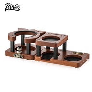 BINCOO Coffee Tamper Base Powder Dispenser Tamper Set Magnetic Absorption Base Solid Wood Italian Ba