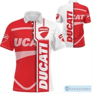 Ducati Personalized Name 3D Racing Polo Shirt For Men And Women